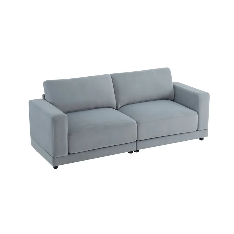 Christopher Knight Home - Grace 81 Modern Upholstery Sofa Loveseat with Square Arms