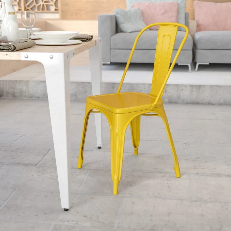 Metal Indoor-Outdoor Stackable Chair