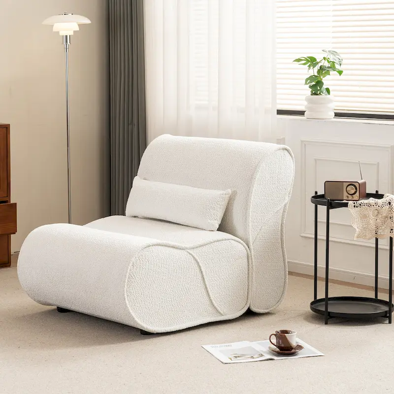 GDFStudio - Amelia Timeless Fabric Recliner with Ergonomic Design and Matching Pillows