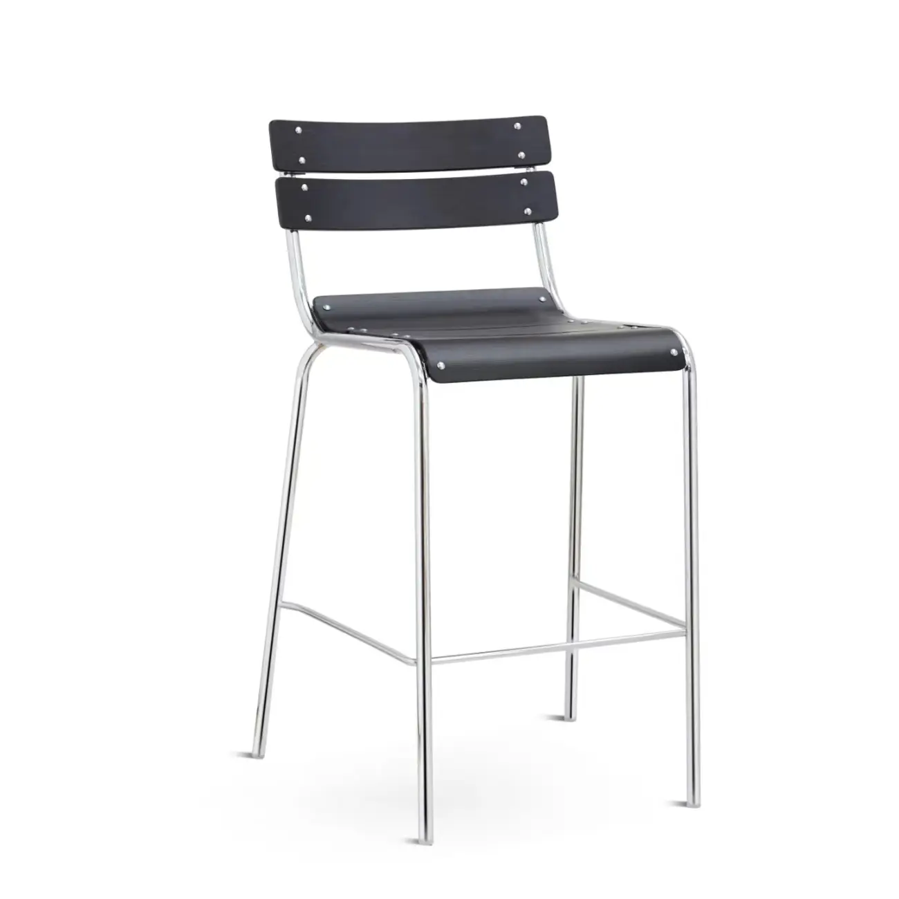 Industrial Metal Frame Wooden Counter Bar Stools with Backs