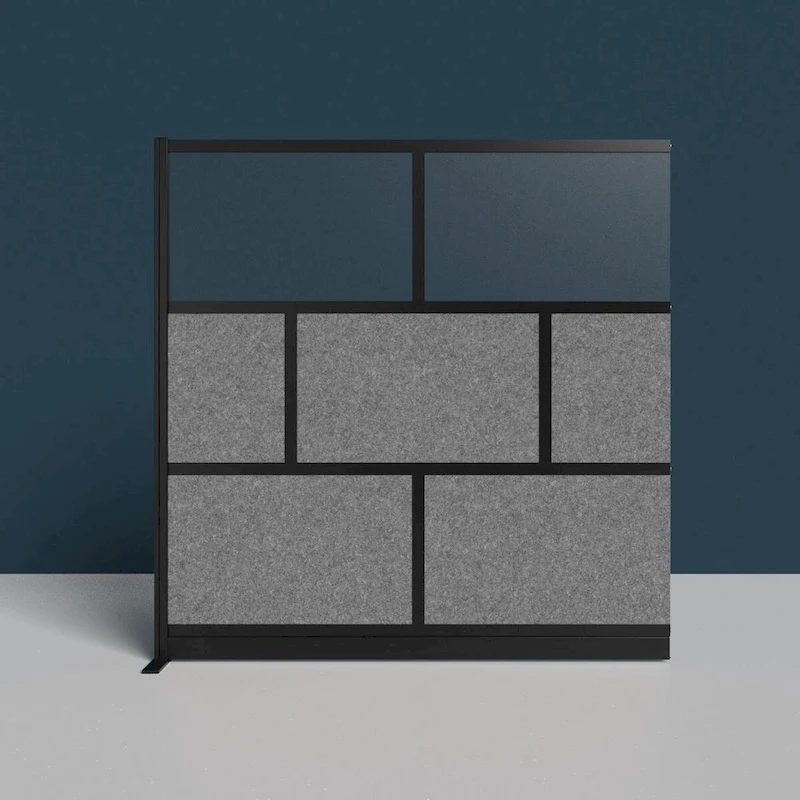 Modular Wall Room Divider System - Black Frame - 70  x 70  Add-On Wall