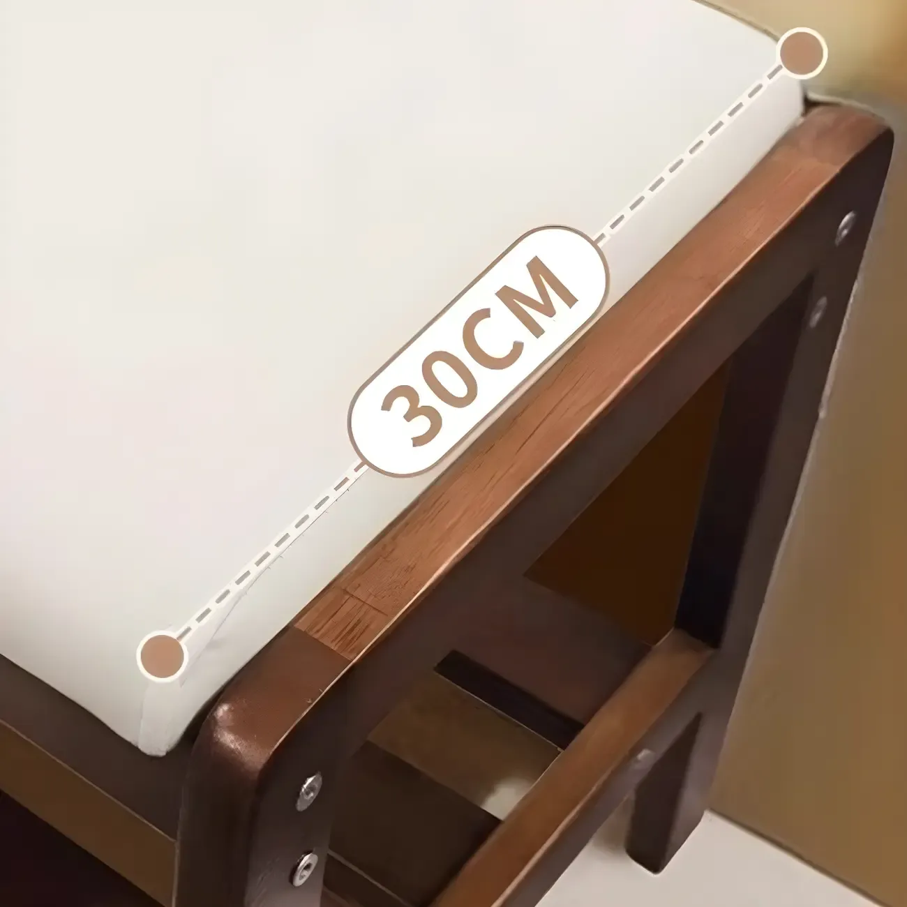 Entryway Solid Wood Cushioned Trapezoid Shoe Bench