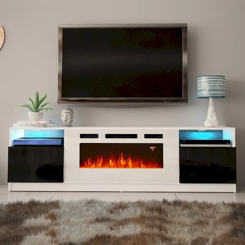 Strick & Bolton Amsden Electric Fireplace TV Stand