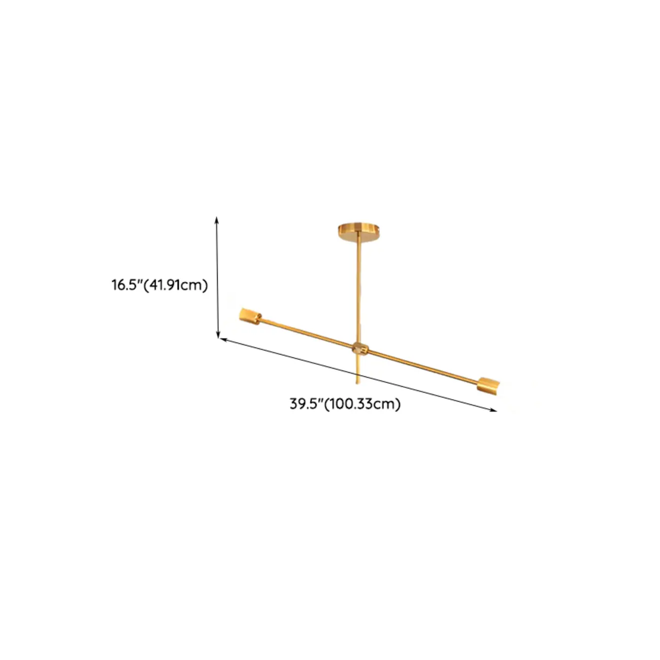 Gold Metal Modern 6 Lights Sputnik Chandelier