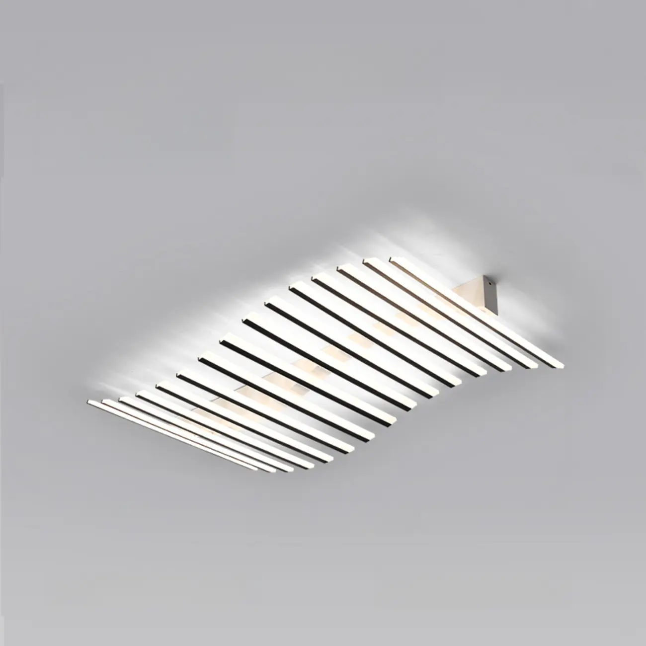 Geometric LED Semi Flush Ceiling Light with Acrylic Shade