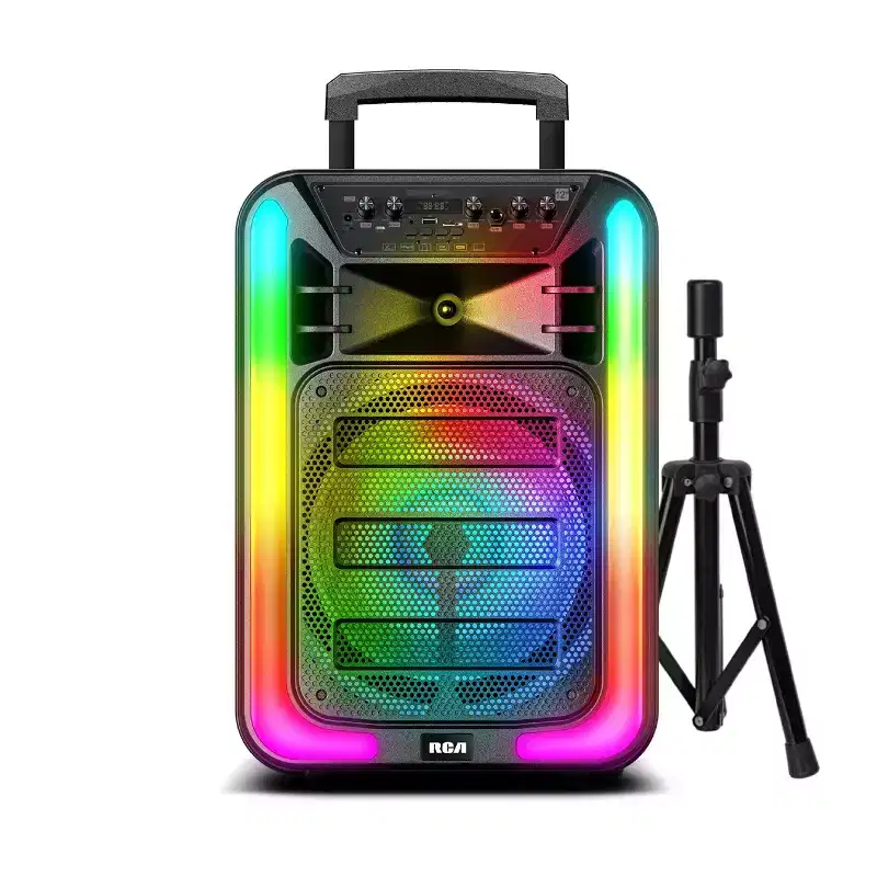 RCA Disco 12 Flame Effect Bluetooth Party Speaker with LED Lights