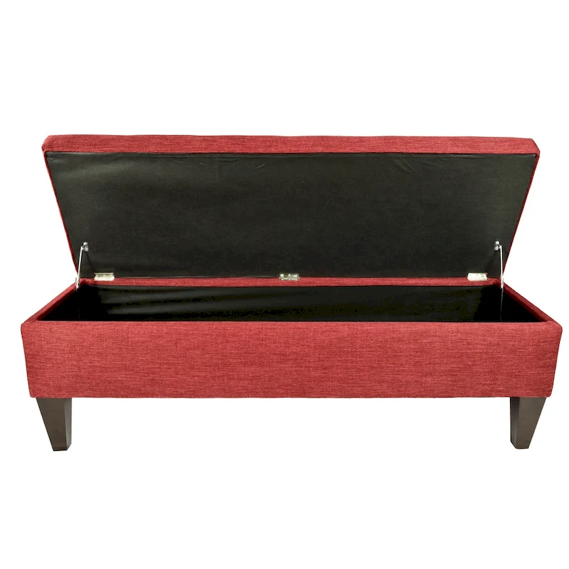 MJL Furniture 'Brooke 10' Solid-colored Fabric/Wood Button-tufted Long Storage Bench