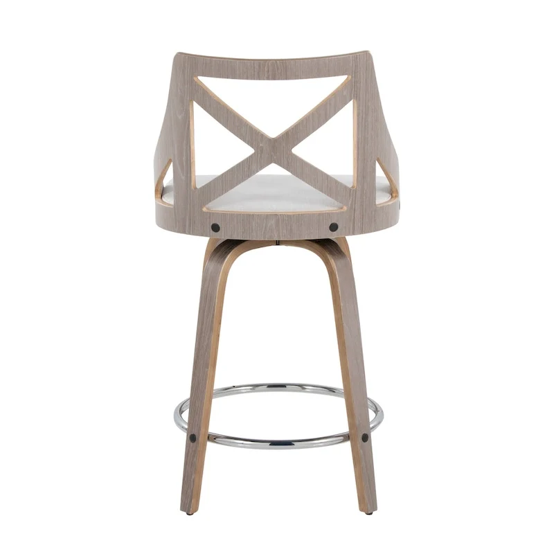 The Gray Barn Charlotte 24 Fixed-Height Counter Stool with Bent Wood Legs (Set of 2)
