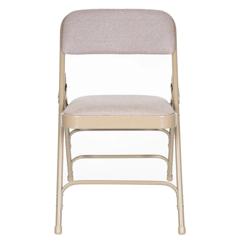 Hampden Furnishings Bernadine Collection Fabric Triple Brace Folding Chair, Pack of 4