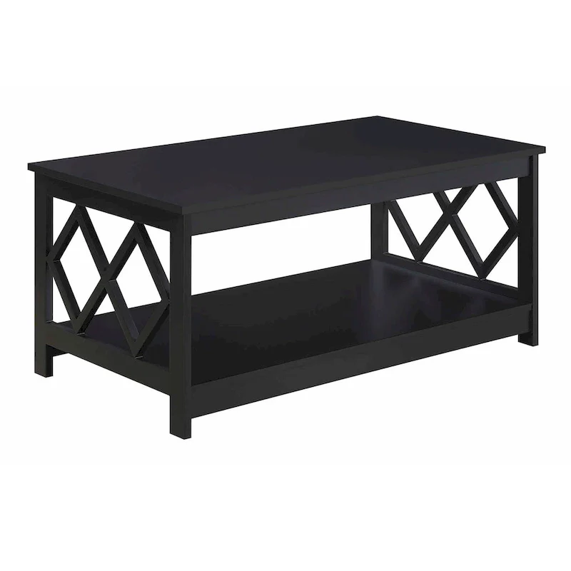 Convenience Concepts Diamond Coffee Table with Shelf