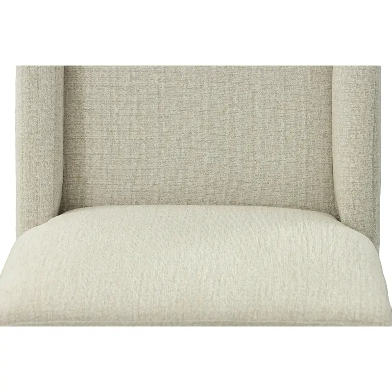 Beige Upholstered Wingback Dining Chairs - Set of 2