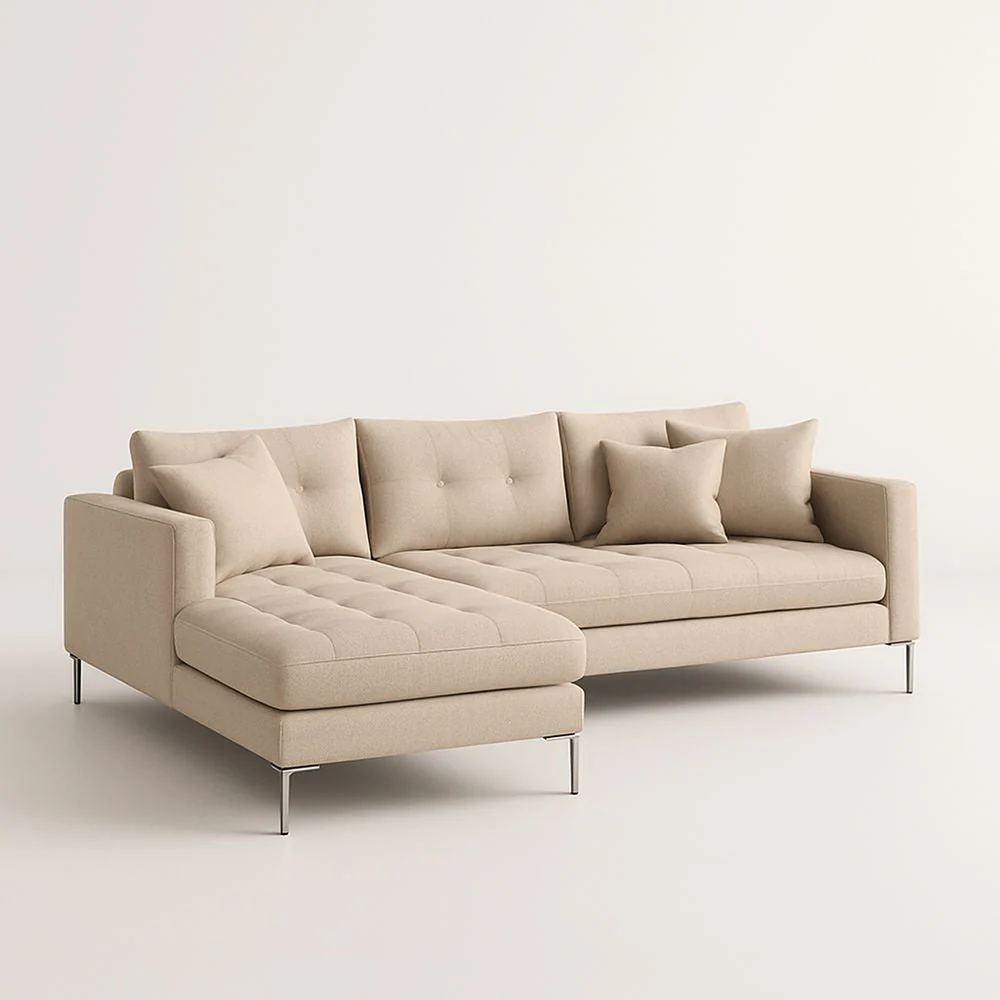 Corner Sectional Sofa - beige | beige