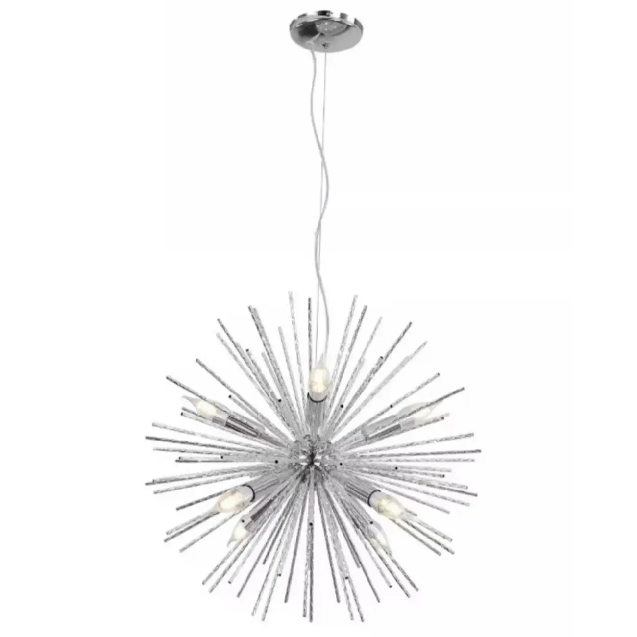 Modern Starburst Aluminum Chandelier for Dining Room Decor