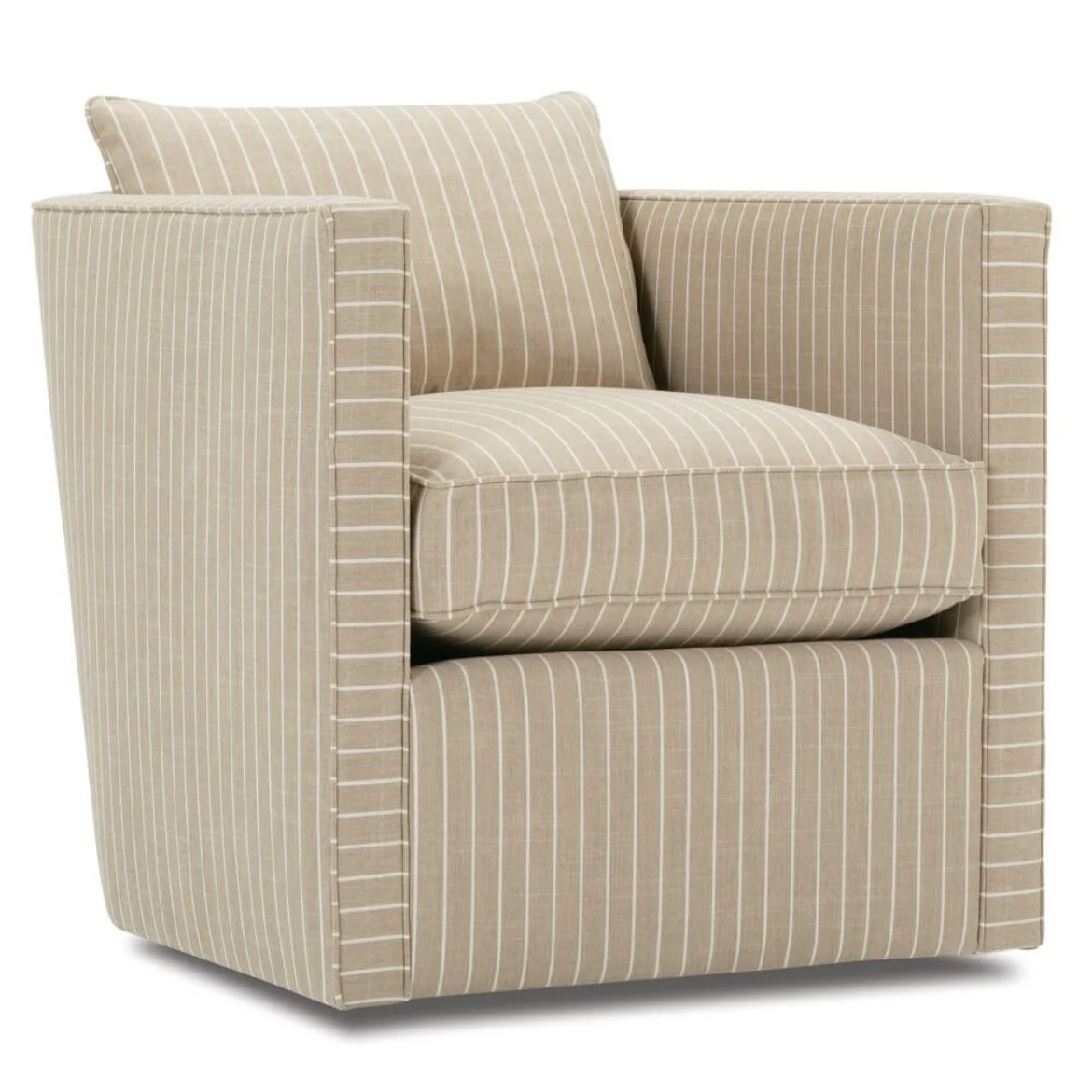 Mark Tan Stripe Swivel Chair