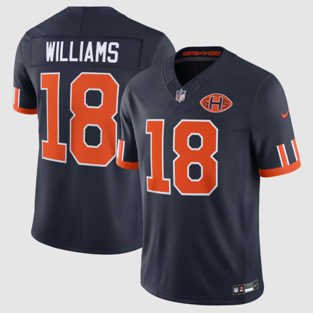 Chicago Bears Caleb Williams Navy 2026 Rivalries Collection Stitched Limited Jersey