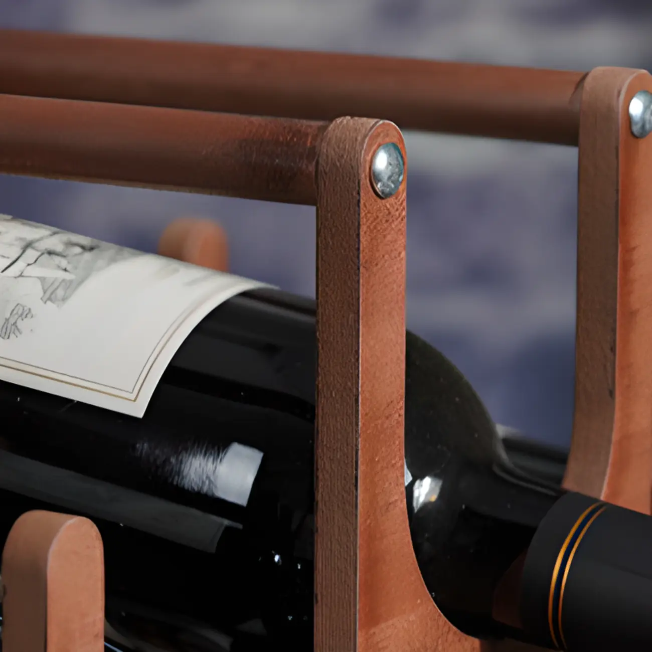 Wooden Stackable Nestable Countertop Wine Holder Bottle
