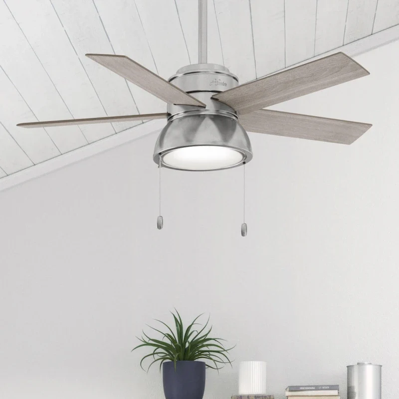 Hunter 44  Lilliput Indoor Ceiling Fan with LED Light, Pull Chain - Modern Industrial, Farmhouse - Exclusive SureSpeed!