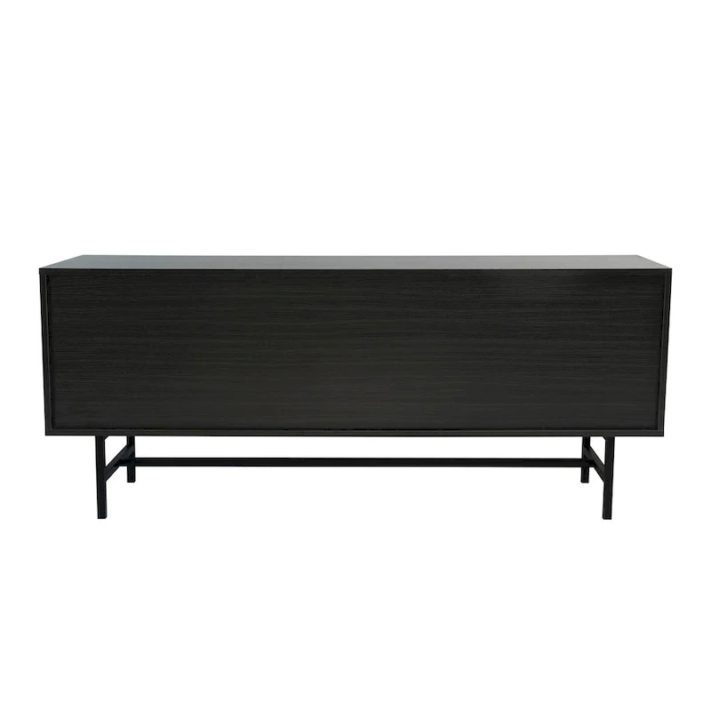 Rochester 2-Drawer 4-Shelf TV Stand Credenza with Iron Legs