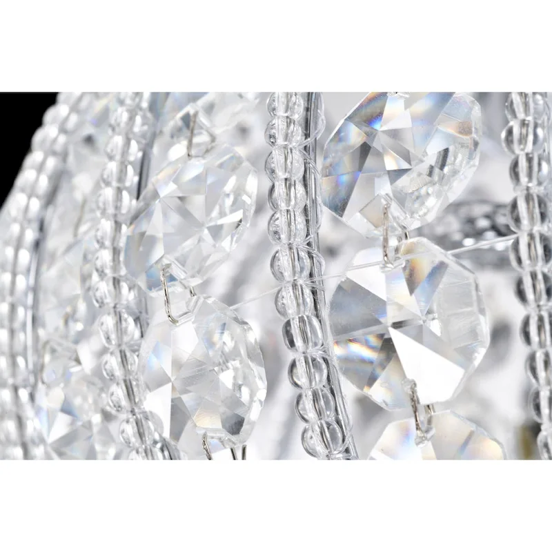 Gahila 52 Inch Chrome Finish Crystal Ceiling Fan with Remote - N/A