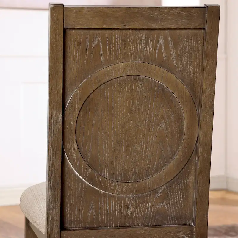 Furniture of America Agio Transitional Brown 7-Piece Expandable Dining Table Set