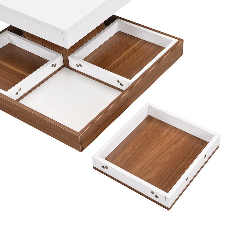 Modern Square Rotating Coffee Table