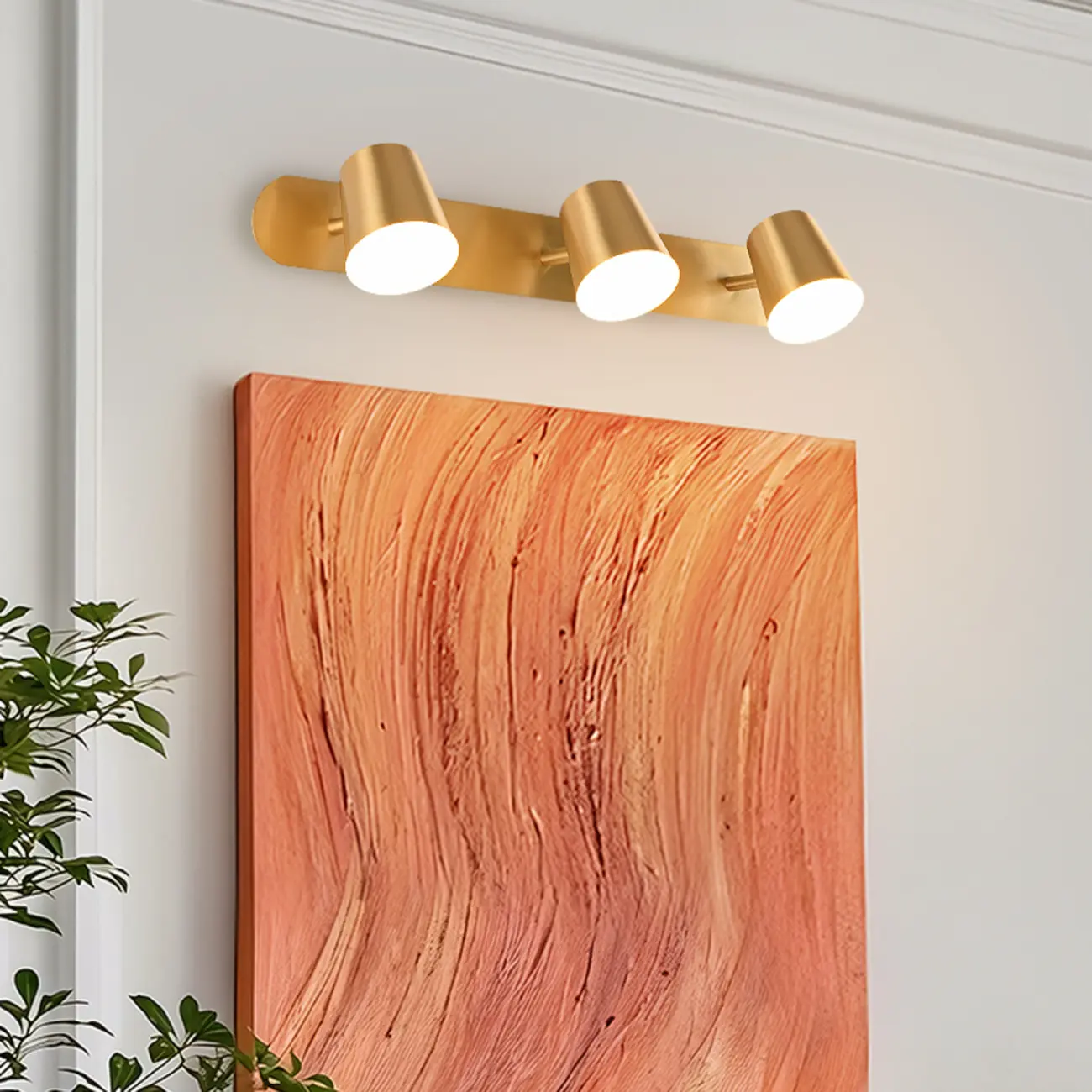 Bathroom Modern Vanity Light with Metal Lampshade