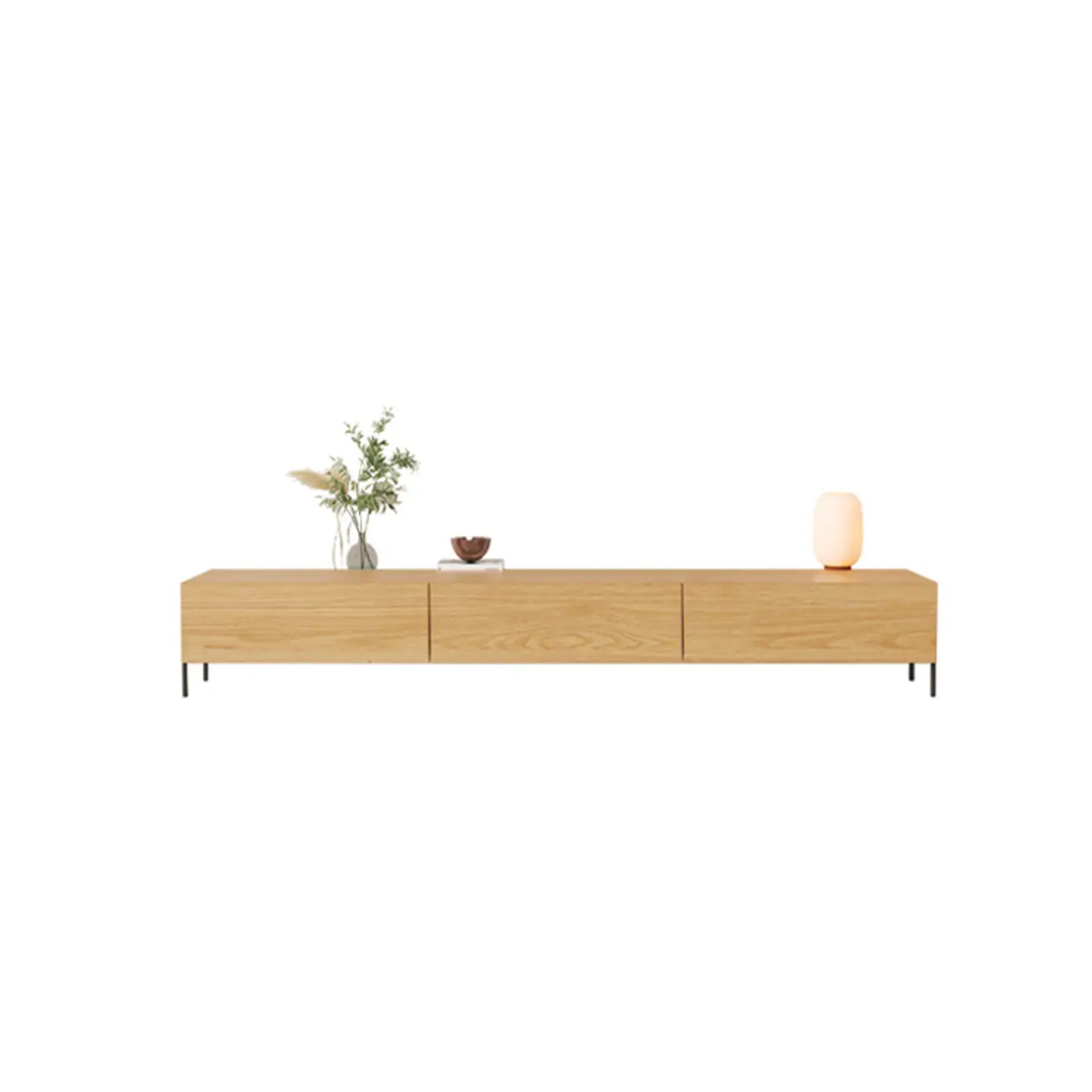 Modern Wood TV Stand in Nut-Brown with Drawers