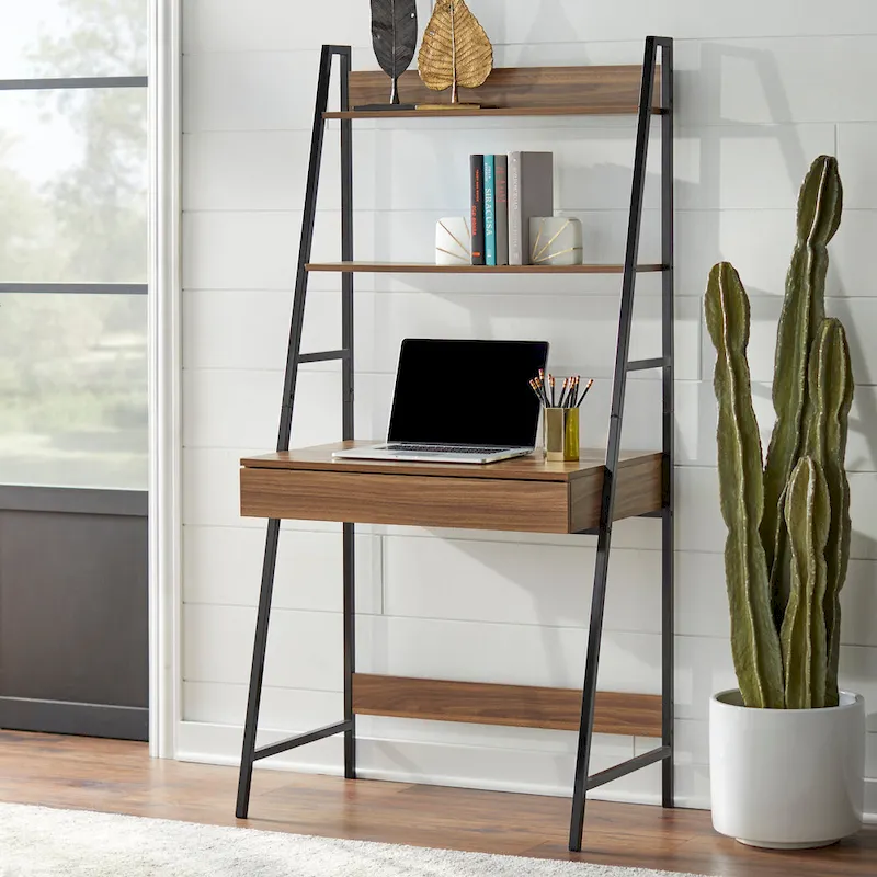 Simple Living Denton Ladder Desk and Bookshelf 3-Piece Set