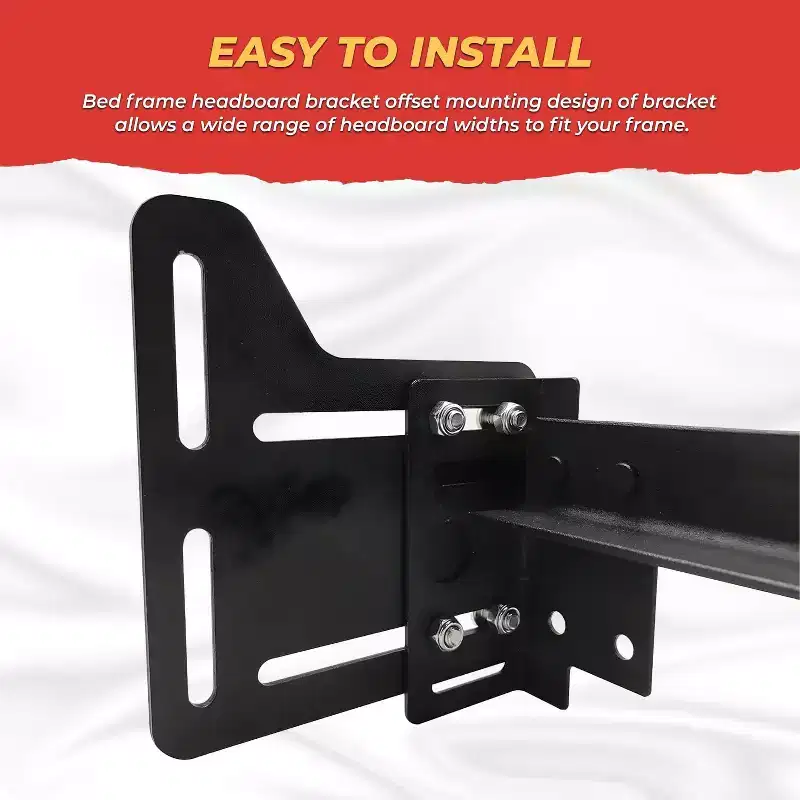Kings Brand Furniture - Bed Frame Brackets Adapter for Headboard, Heavy Duty Bed Modification Plate, Set of 2