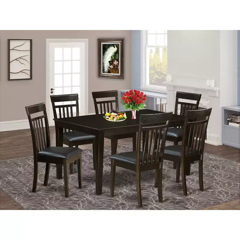 HomeStock Capri Dining Table Set Kitchen Dining Room 36x60 Inch