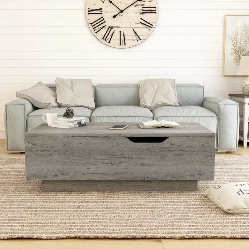 Uver Rustic 47-inch 1-Shelf Lift-top Coffee Table by Furniture of America