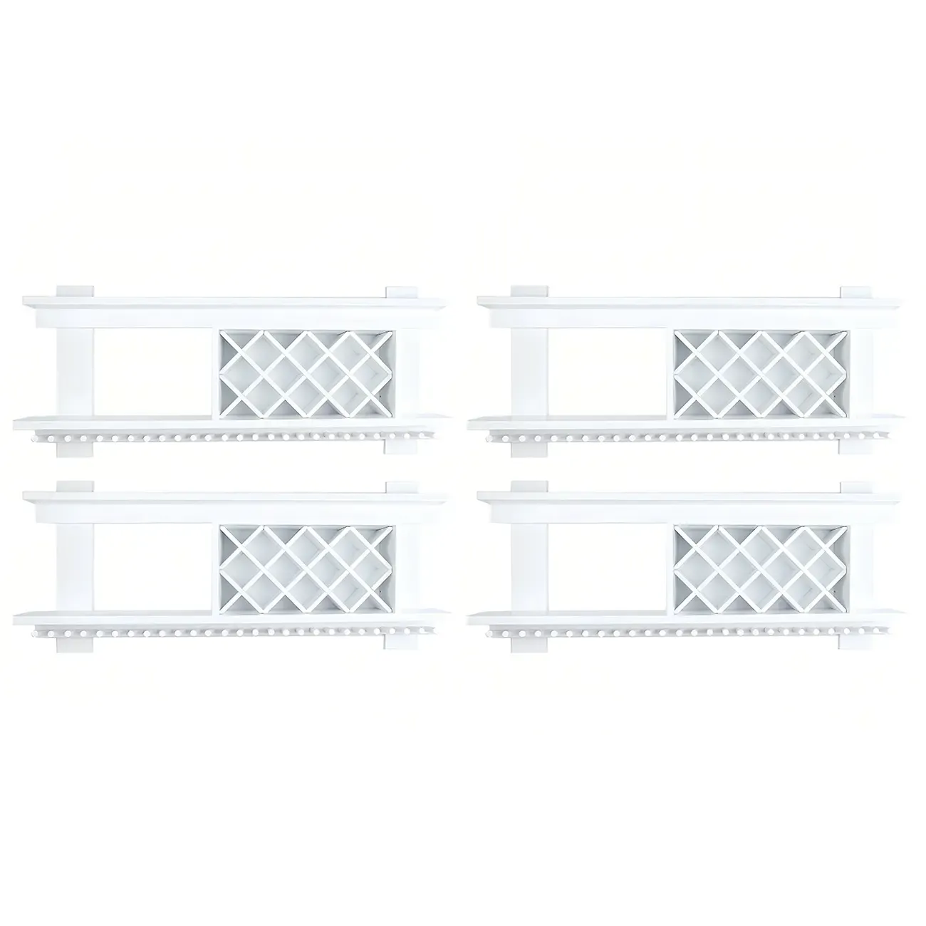 Pine Wooden Wall-Mounted Display Open Wine Bottle & Glass Rack