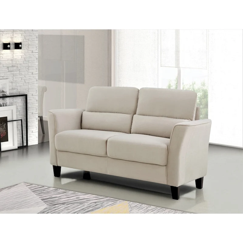 Chole Velvet Loveseat with Gently Curved Arms