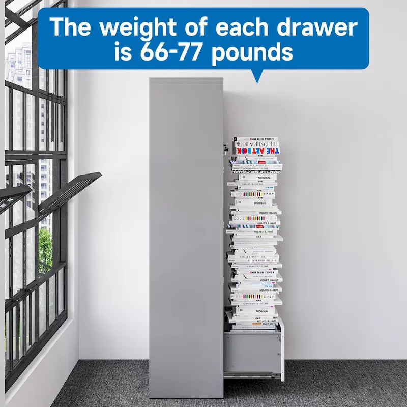 4-Drawer Lateral File Cabinet with Lock