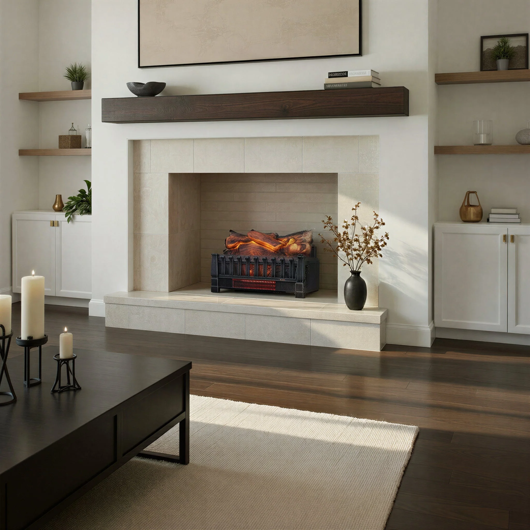 duraflame? Electric Infrared Log Set with Remote Control