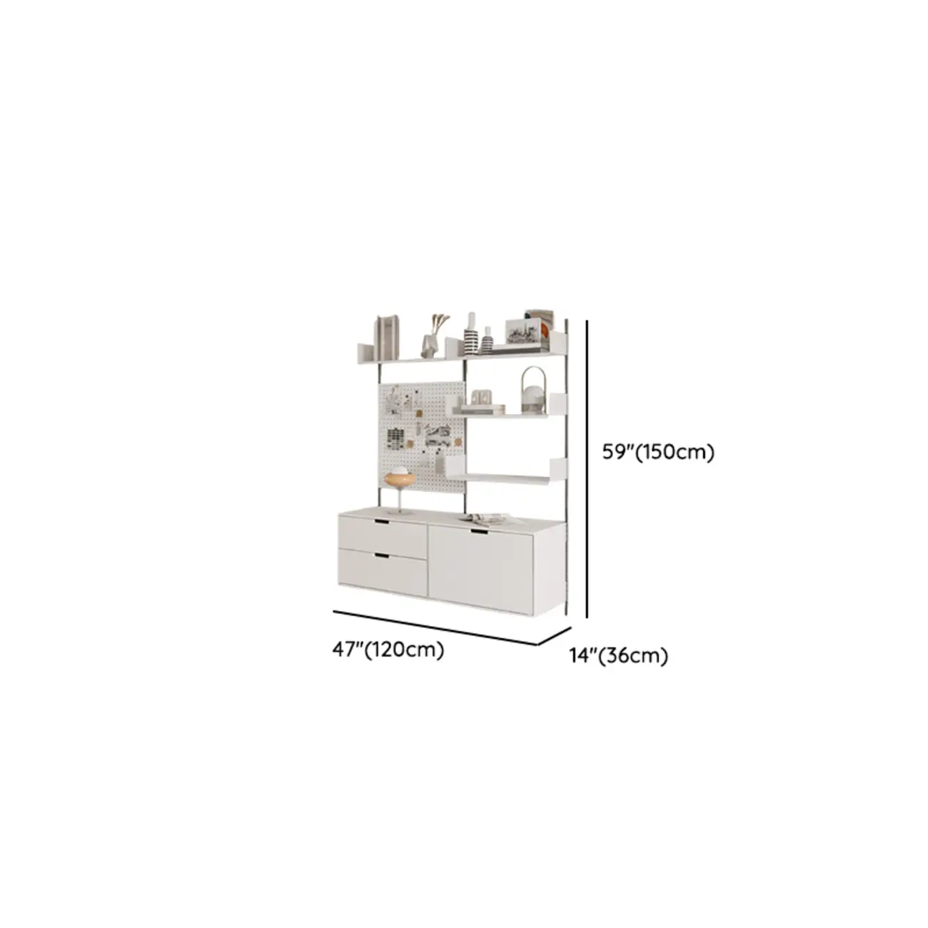Functional Modern Wood Wall Unit Bookcase