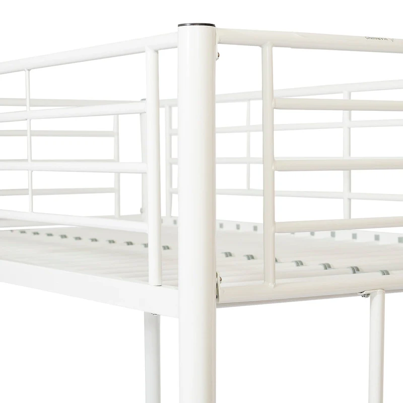 Middlebrook Abner White Metal Classic Twin Loft Bed