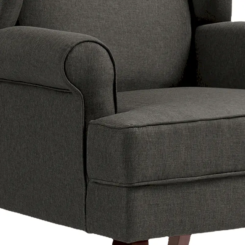 Mid-Century Modern Upholstered Wingback Accent Chair