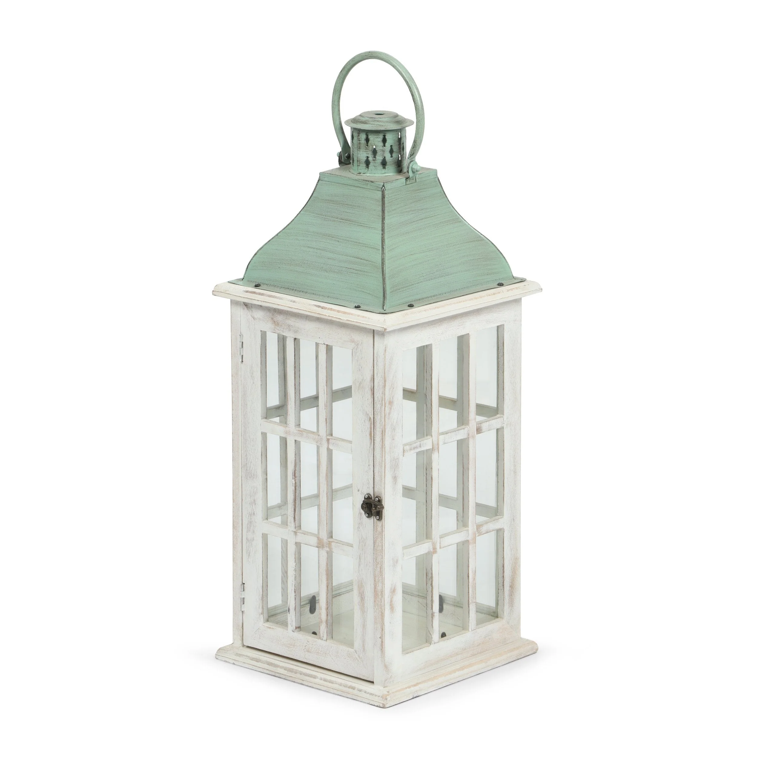 Coastal Handcrafted Mango Wood Decorative Lantern - NH574413