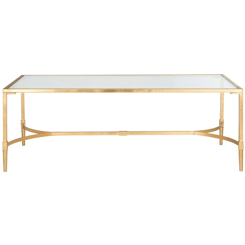 SAFAVIEH Jovita Gold Coffee Table - 50 x 26 x 18 - 50Wx26Dx18H