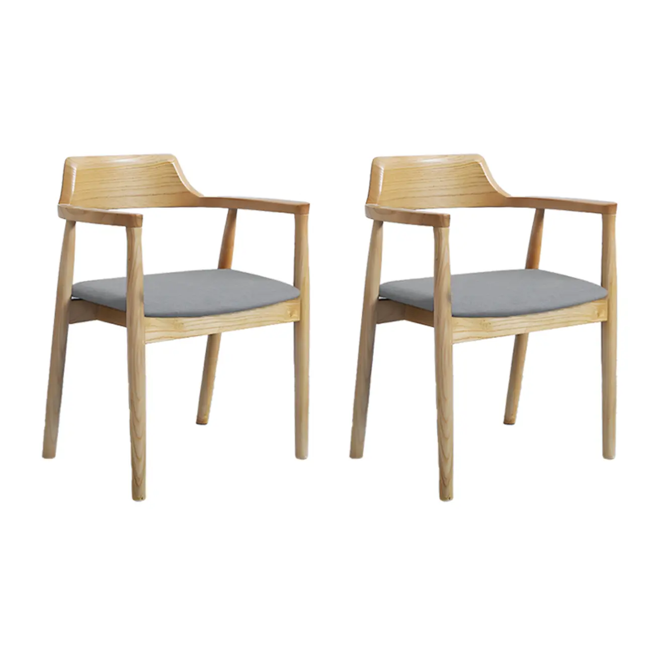 Mid Century Solid Wood Dining Chair Set of 2