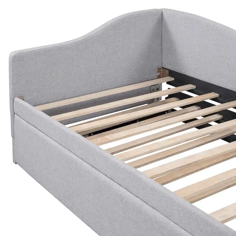 Twin L-Shaped Daybed with Pop-Up Trundle