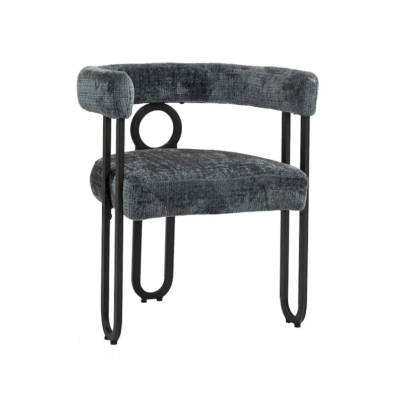 2 PCS PU Leather Upholstered Dining Chair Set wMetal Legs