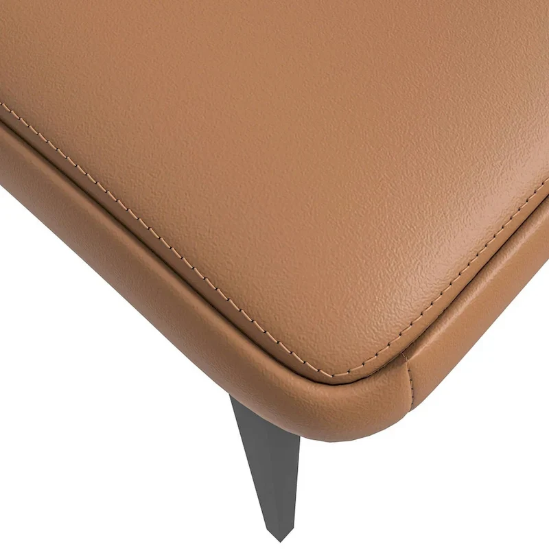 PU Leather Dining Chair – Brown/Grey/Blue Grey/Green Blue/White, Iron Legs, Single