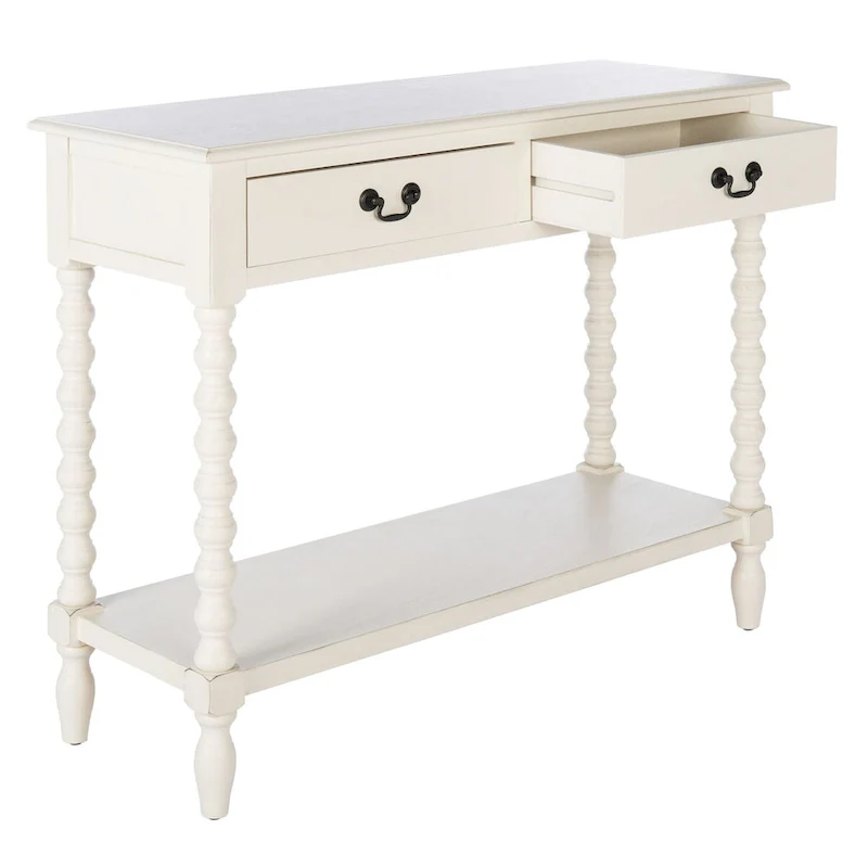 SAFAVIEH Henretta 2-Drawer Console Table - 35.5  W x 13  L x 29.5  H - 35.5  W x 13  L x 29.5  H - 36Wx13Dx30H