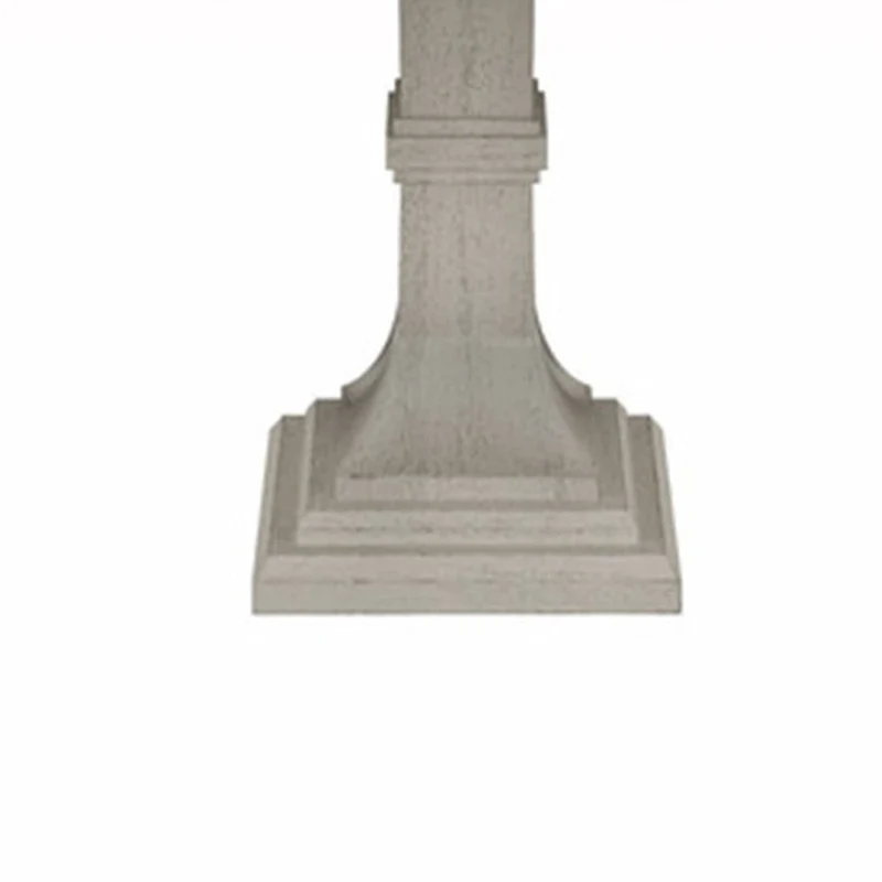 59 Inch Round Dining Table, Pedestal Base, White, Gray