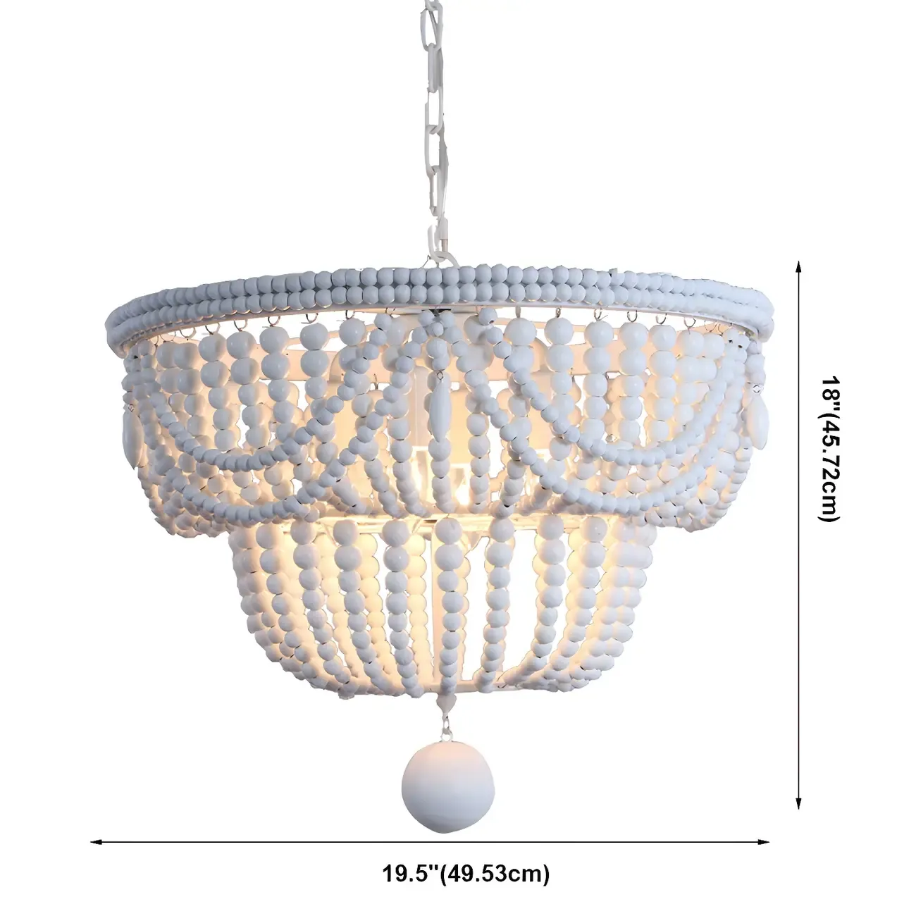 Bohemian Blue 4-Light Adjustable Hanging Chandelier