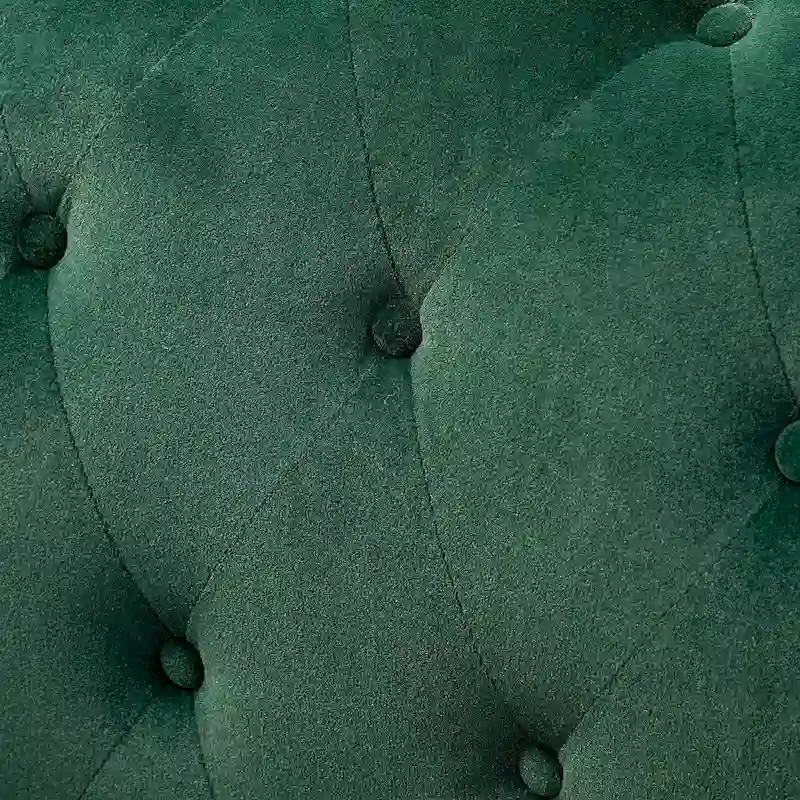 Velvet Button Tufted Accent Chair with Nailhead Trim