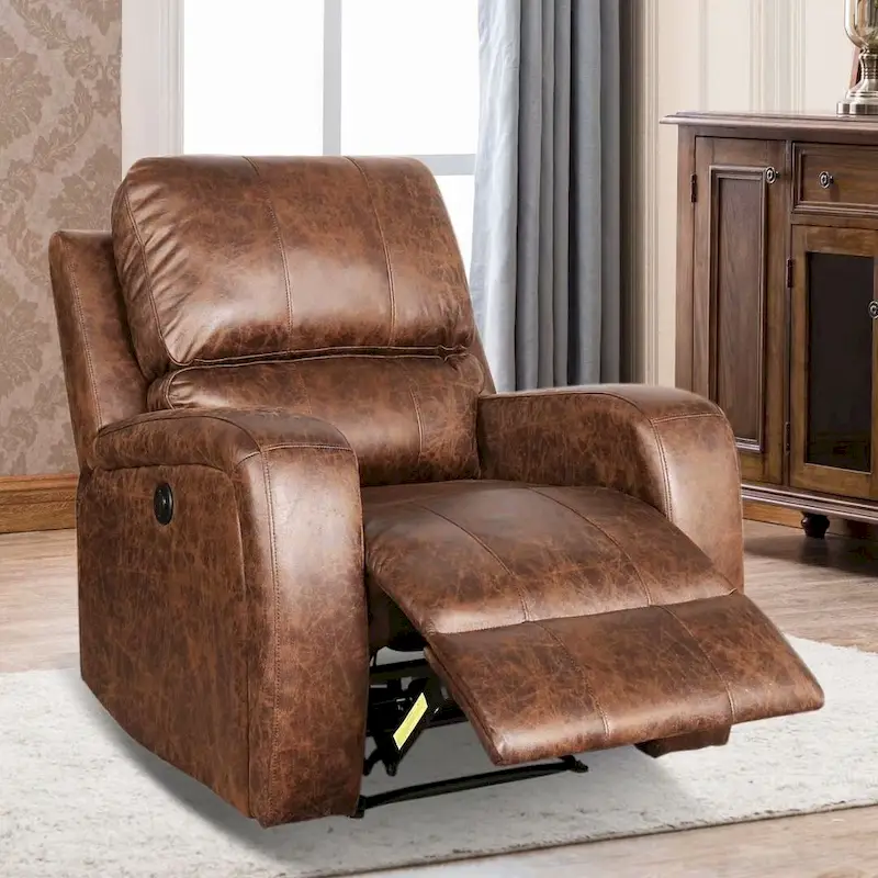 Manual Reclining Fabric Recliner and Single Sofa