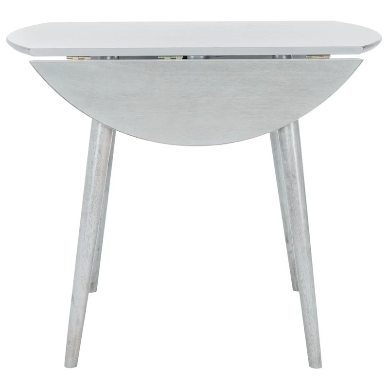 Folding Round Dining Table - Space-Saving Design (Black/Light Oak/Light Grey/Walnut)